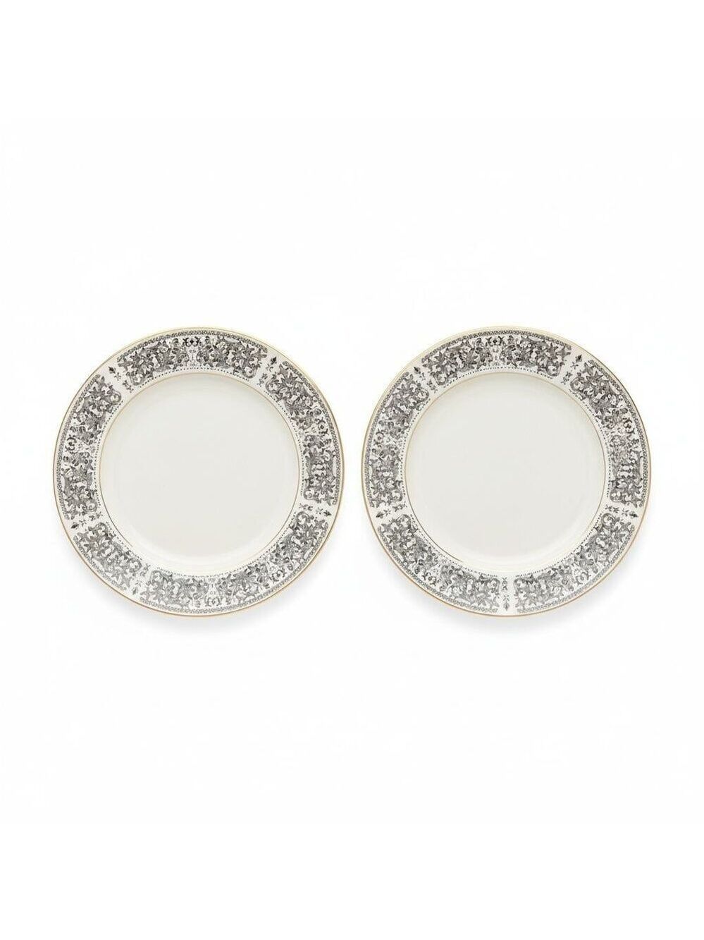 Royal Wentworth Ambassador 8692 Black Dinner Plates Set of 2 Fine China